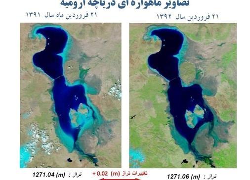 دریاچه ارومیه با تن پوش سپید شوره زار در آغوش بهار